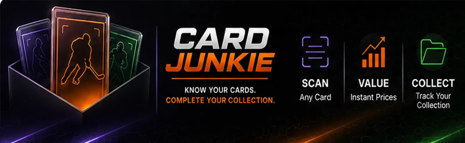 CardJunkie — Scan any card, value with instant prices, collect and track your collection